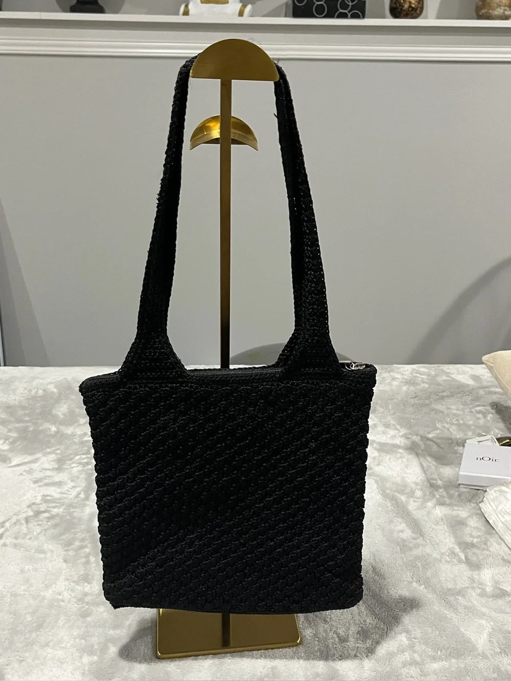 The Sak Black Woven Shoulder Bag NEW
